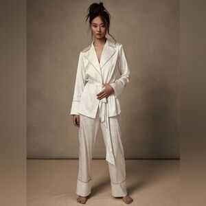 Danielle Frankel Lounge Set in Porcelain White Ivory - Bridal Pajamas